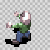 Keoni attack animation, facing left