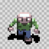 Keoni walking animation, facing bottom