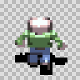 Keoni walking animation, facing top