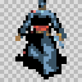 Zake walking animation, facing top