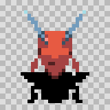 Trochili walking animation, facing top