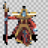 Zolar walking animation, facing bottom