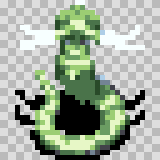 Sea Serpent walking animation, facing top