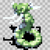 Sea Serpent walking animation, facing top left