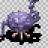 Brain Stem walking animation, facing right