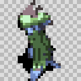Shadow Fin attack animation, facing left