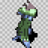 Shadow Fin attack animation, facing right