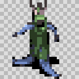 Shadow Fin walking animation, facing bottom