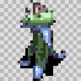 Shadow Fin walking animation, facing right