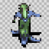 Shadow Fin walking animation, facing top