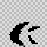 Pitch Black walking animation, facing left
