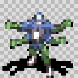 Worm Hole attack animation, facing bottom
