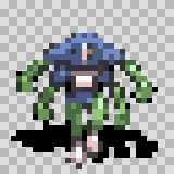 Worm Hole walking animation, facing bottom