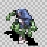 Worm Hole walking animation, facing bottom left