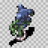 Worm Hole walking animation, facing top left