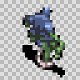Worm Hole walking animation, facing top right