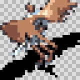 Falco walking animation, facing top left