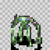 Leech attack animation, facing bottom