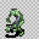 Leech attack animation, facing left