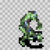 Leech attack animation, facing right