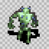 Leech attack animation, facing top
