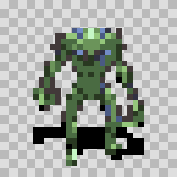 Leech walking animation, facing bottom
