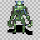 Leech walking animation, facing top
