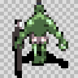 Trog walking animation, facing top