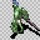 Trog walking animation, facing top left