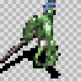 Trog walking animation, facing top right
