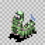 Megapede attack animation, facing bottom left