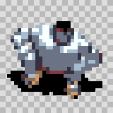 Sunami walking animation, facing bottom