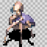 Antar walking animation, facing left