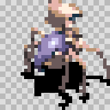 Antar walking animation, facing top right