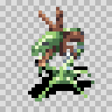 Dracana walking animation, facing bottom left