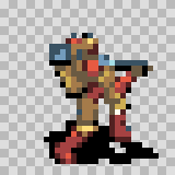 Dermabrazer attack animation, facing bottom right