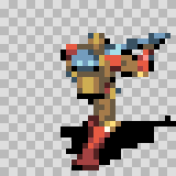 Dermabrazer attack animation, facing right