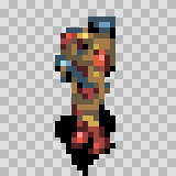 Dermabrazer walking animation, facing bottom left