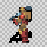 Dermabrazer walking animation, facing left