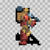 Dermabrazer walking animation, facing right