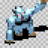 Yeti attack animation, facing bottom left