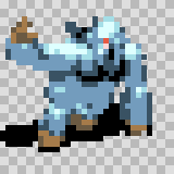 Yeti attack animation, facing right