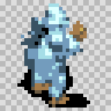 Yeti attack animation, facing top