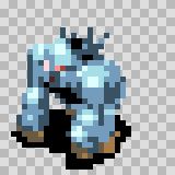 Yeti walking animation, facing bottom left