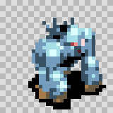 Yeti walking animation, facing bottom right