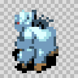 Yeti walking animation, facing left