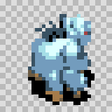 Yeti walking animation, facing right