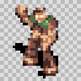 Sandstone attack animation, facing bottom