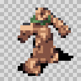 Sandstone attack animation, facing right