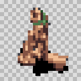 Sandstone walking animation, facing left